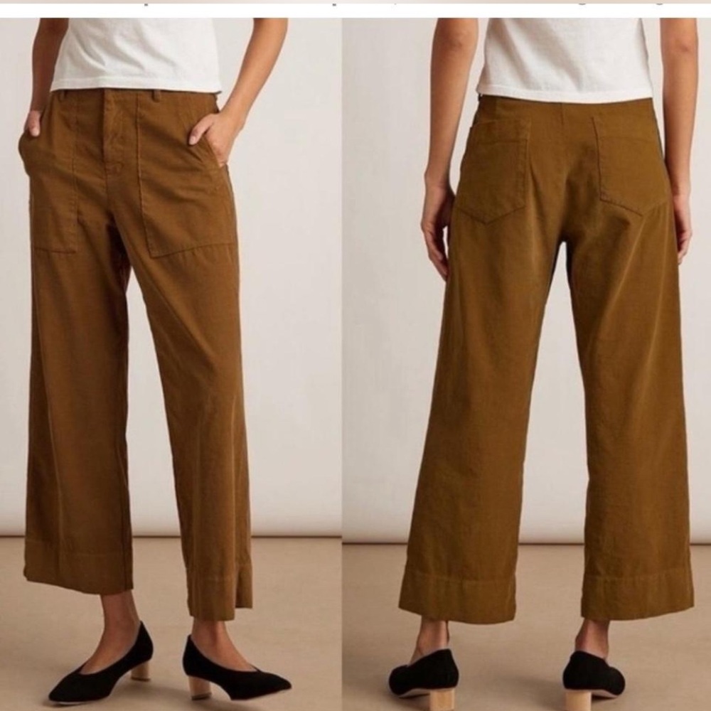 Velvet by Graham & Spencer Tan Wide-Leg relaxed fit Corduroy Pants size 2